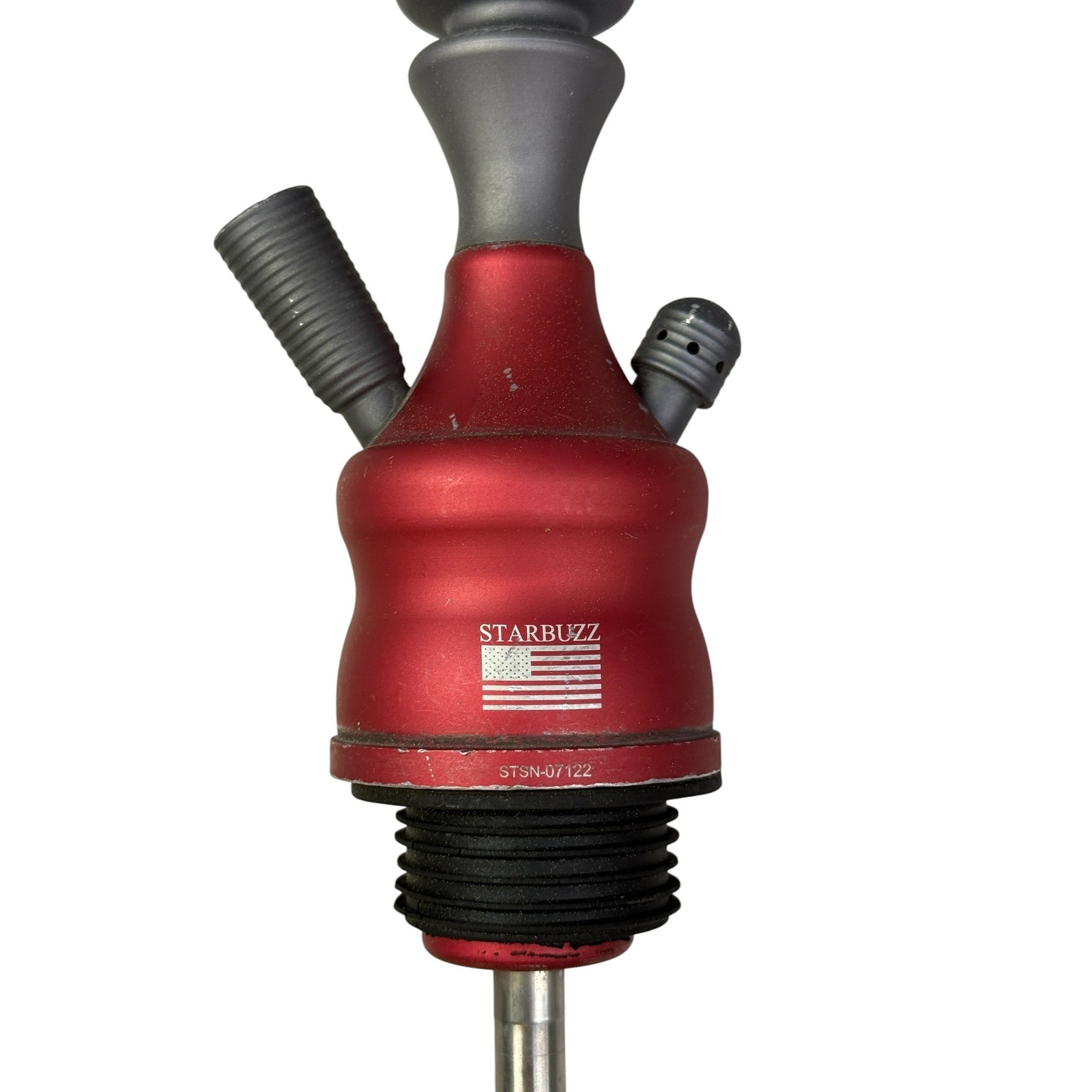 Starbuzz USA Challenger Hookah Stem Red Gunmetal Grey STSN-07122 Pipe