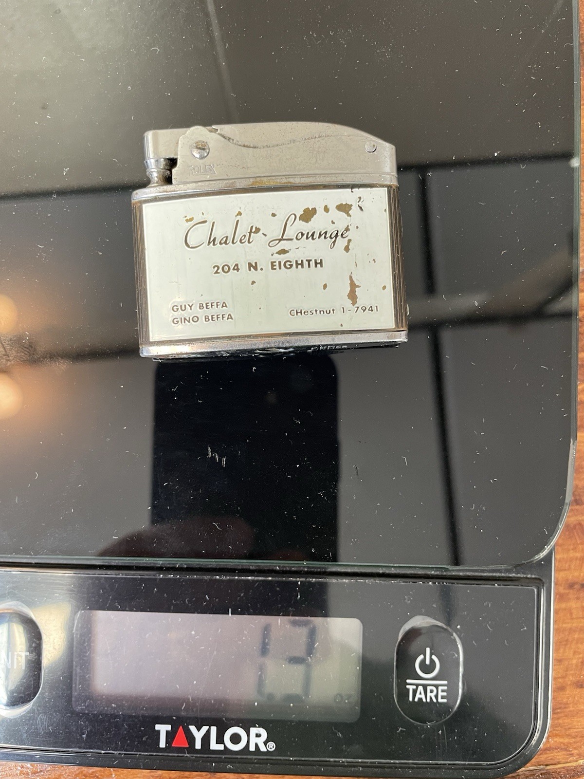 Rolex Super Automatic Lighter Advertising Chalet Lounge Untested As/is Condition