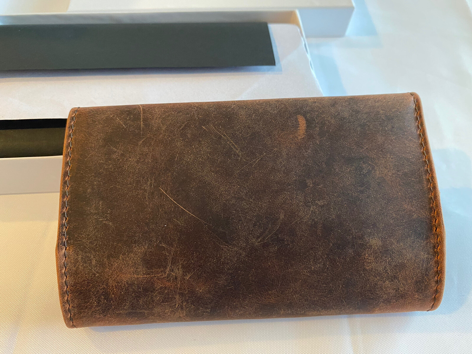 Viking Leather Large Flap Tobacco Pouch Pipe – Brown – New