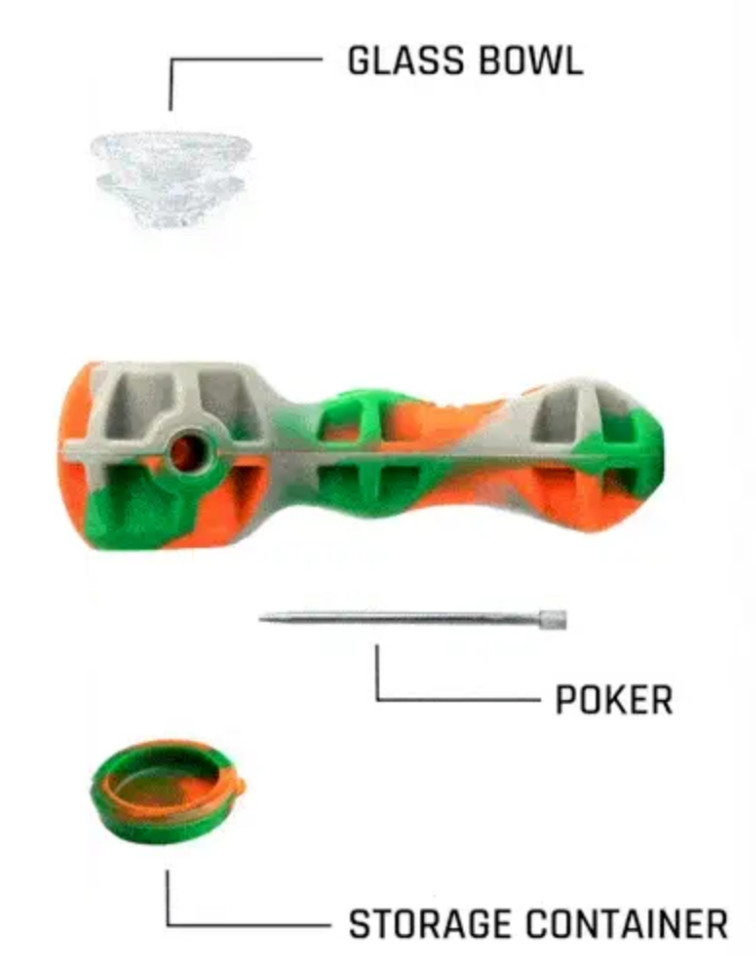 BLUE EYCE Travel Kit – Spoon, Solo & Shorty Silicone Pipes – Durable, Compact