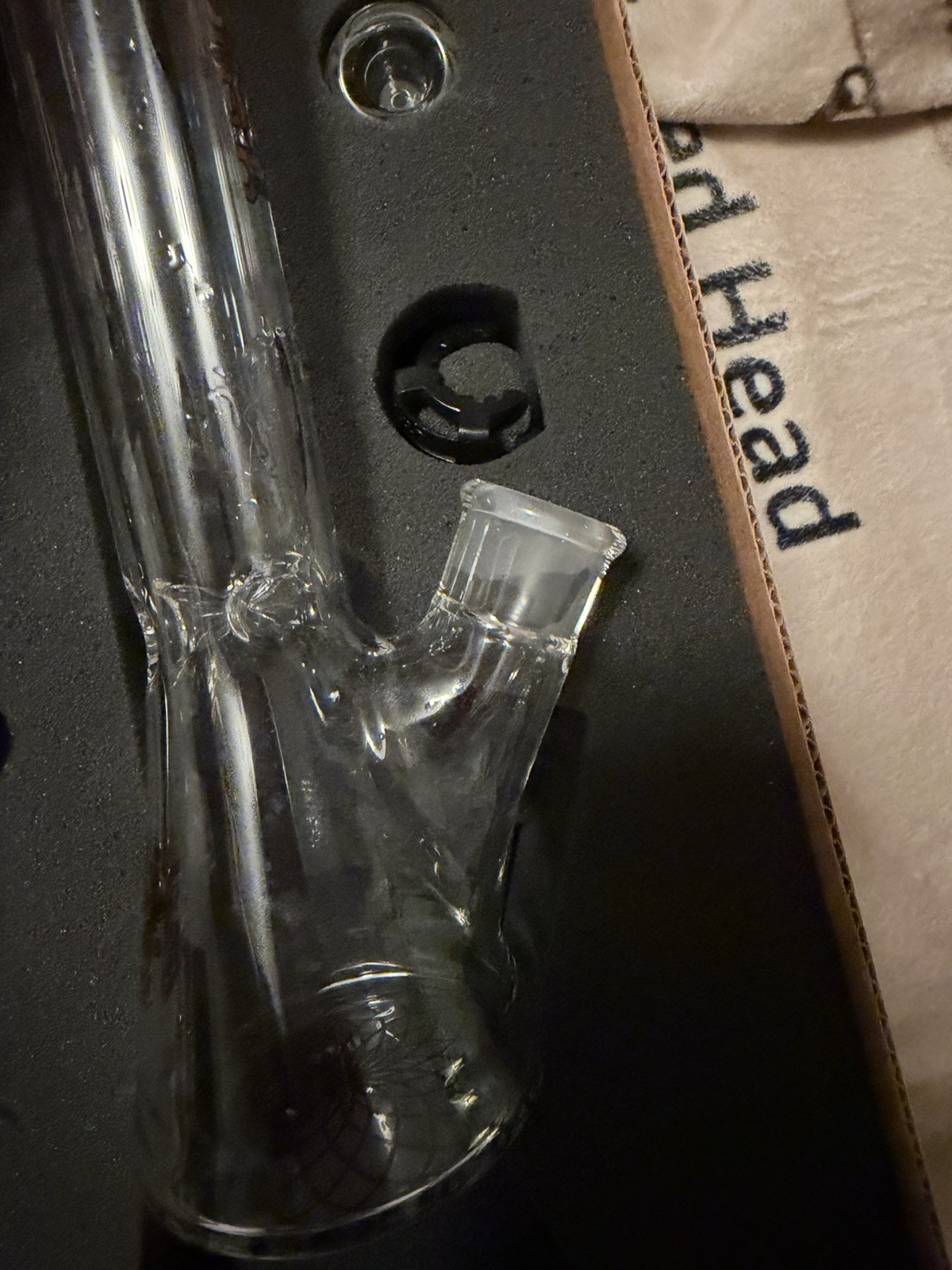 Illadelph Clear/Black Glass Water Pipe Bong w/ Bowl & Accessories in Box
