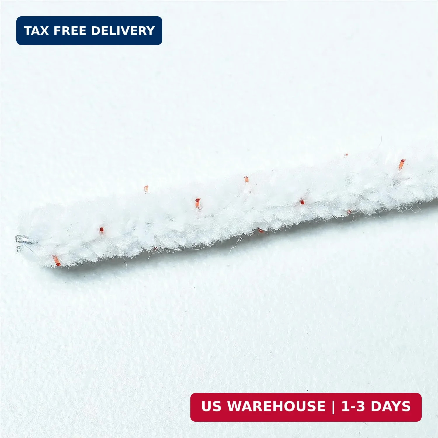 White Pipe Cleaners Hard Bristle Bulk 6 Inch (50 Pack) for Clean Tar Resin Plast