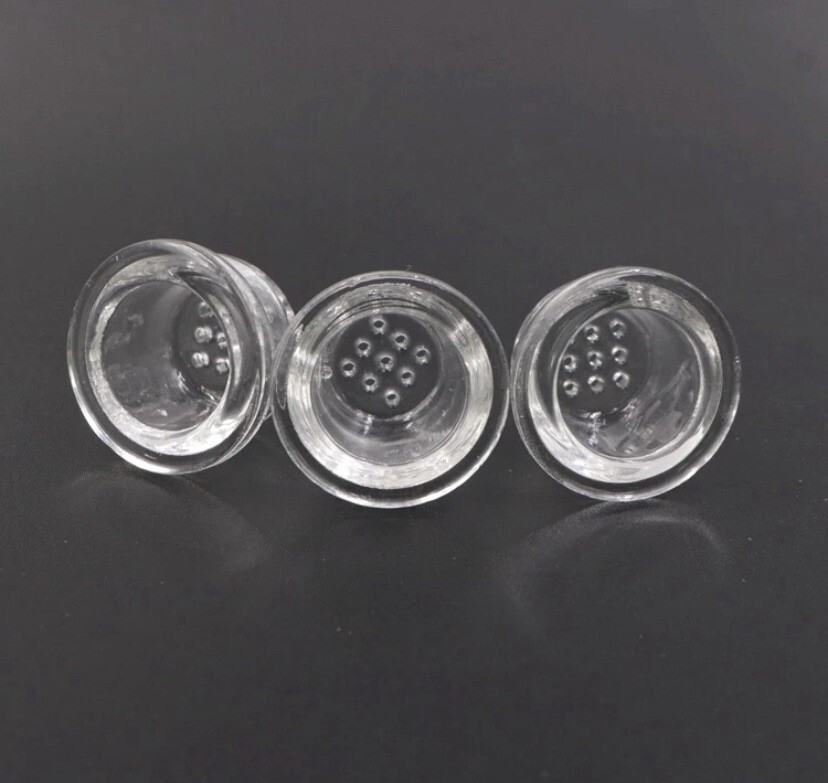 5 pcs Glass Bowl Large 9 Holes Honeycomb Screen for Smoking Pipe Replace