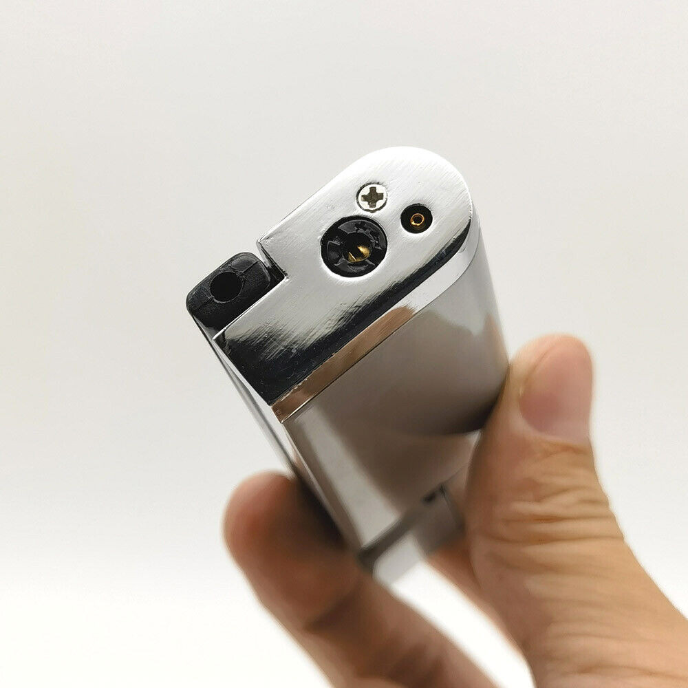 Foldable Metal Lighter Pipe Combination Portable Smoking Lighter 2 in 1 Sliver