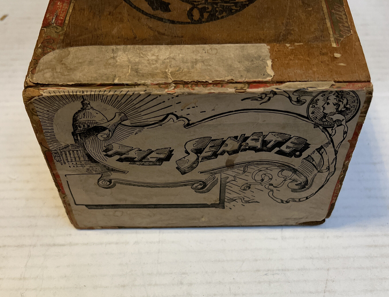 The Senate Cigar Box 1901 Stamp State Capitol Cigar Harrisburg Pa. E. Ray Shelly