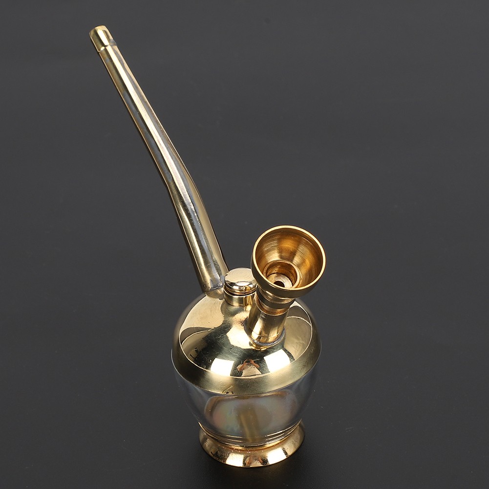 Filtered Water Pipe Portable Mini Brass DualUse Vintage Removable Smoking AD