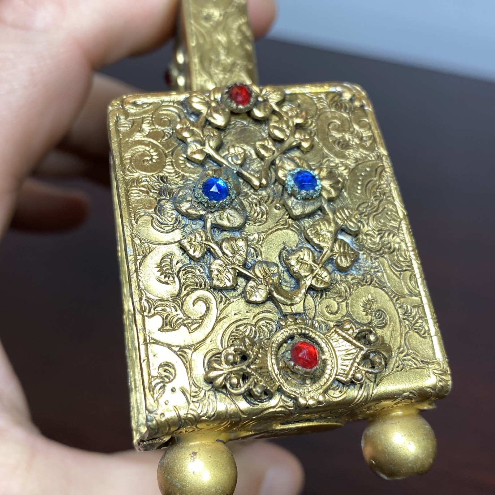 1920’s Art Deco Jeweled Cigarette & Matchbox Caddy Holder M W Carr & Co Boston