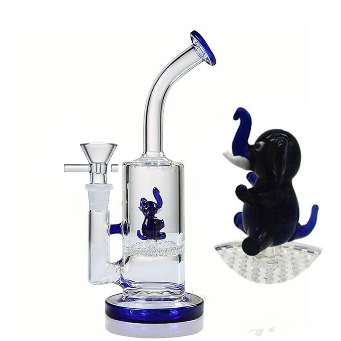9″ Glass Bong Smoking Hookah Water Pipe Octopus Perc Smoking 14mm Bowl