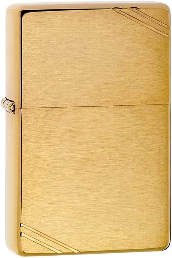Zippo 240 Vintage with Slashes Brushed Brass