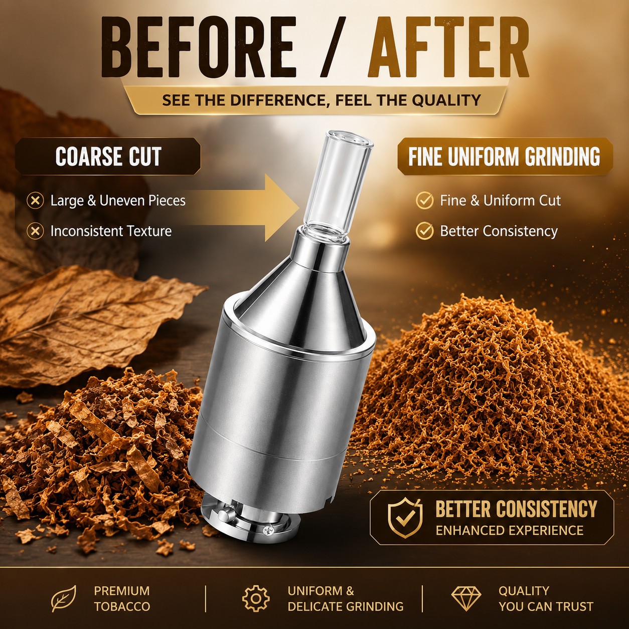 56mm Big Size Manual Metal Spice Powder Grinder Hand Crank Funnel Container Tool