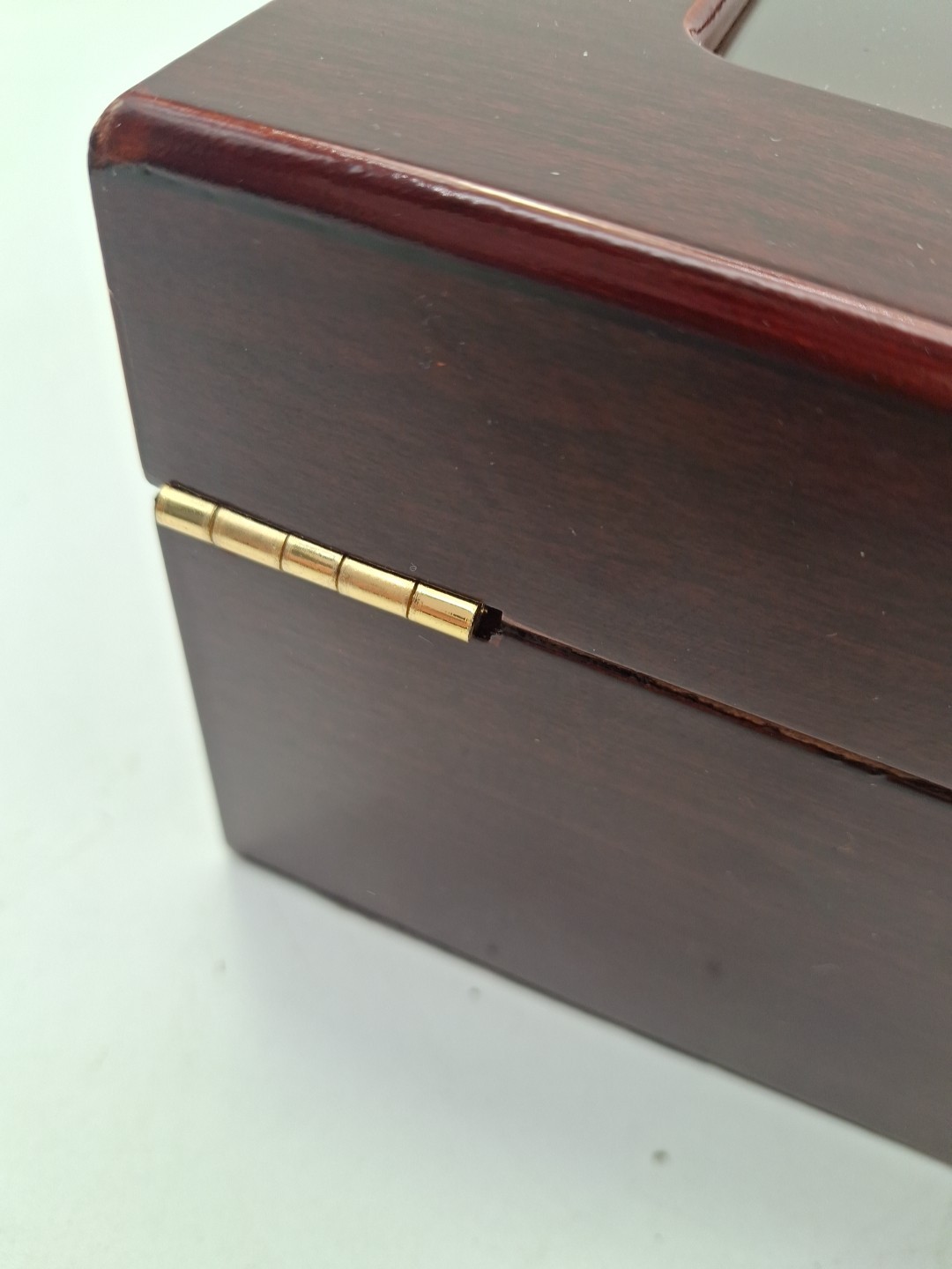 Humidor Supreme Wood Cigar Box Cedar Lined w Hygrometer Glass Top See Through