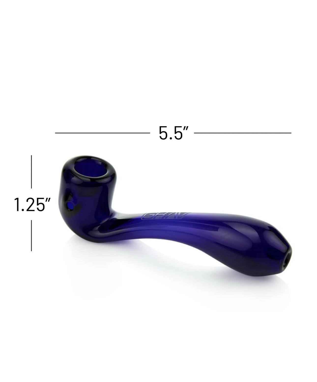 GRAV® LARGE 6” CLASSIC SHERLOCK GLASS HAND PIPE, 6 Colors Available, Color GREEN