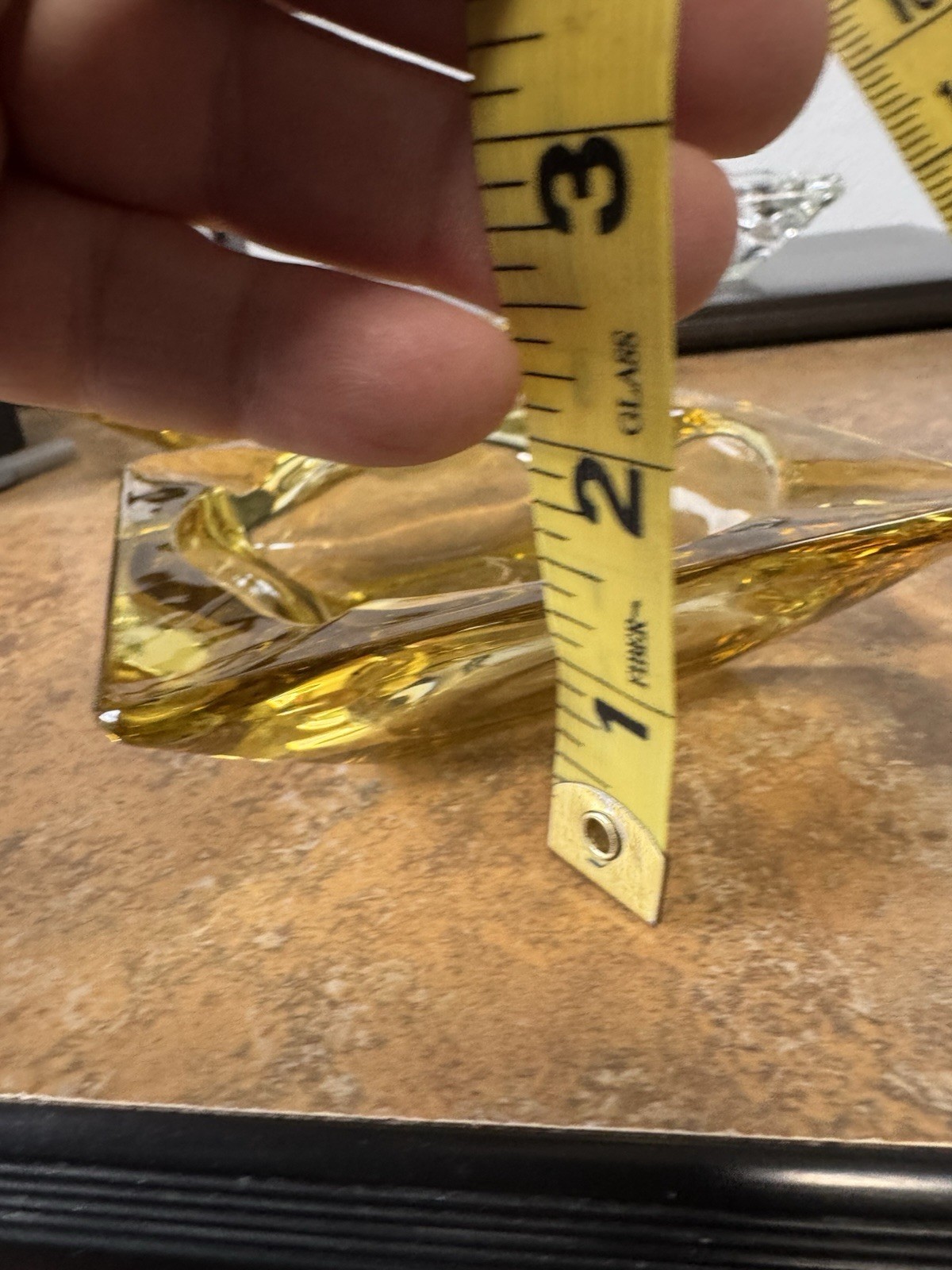 Vintage Glass Ashtrays (3) Amber And Clear