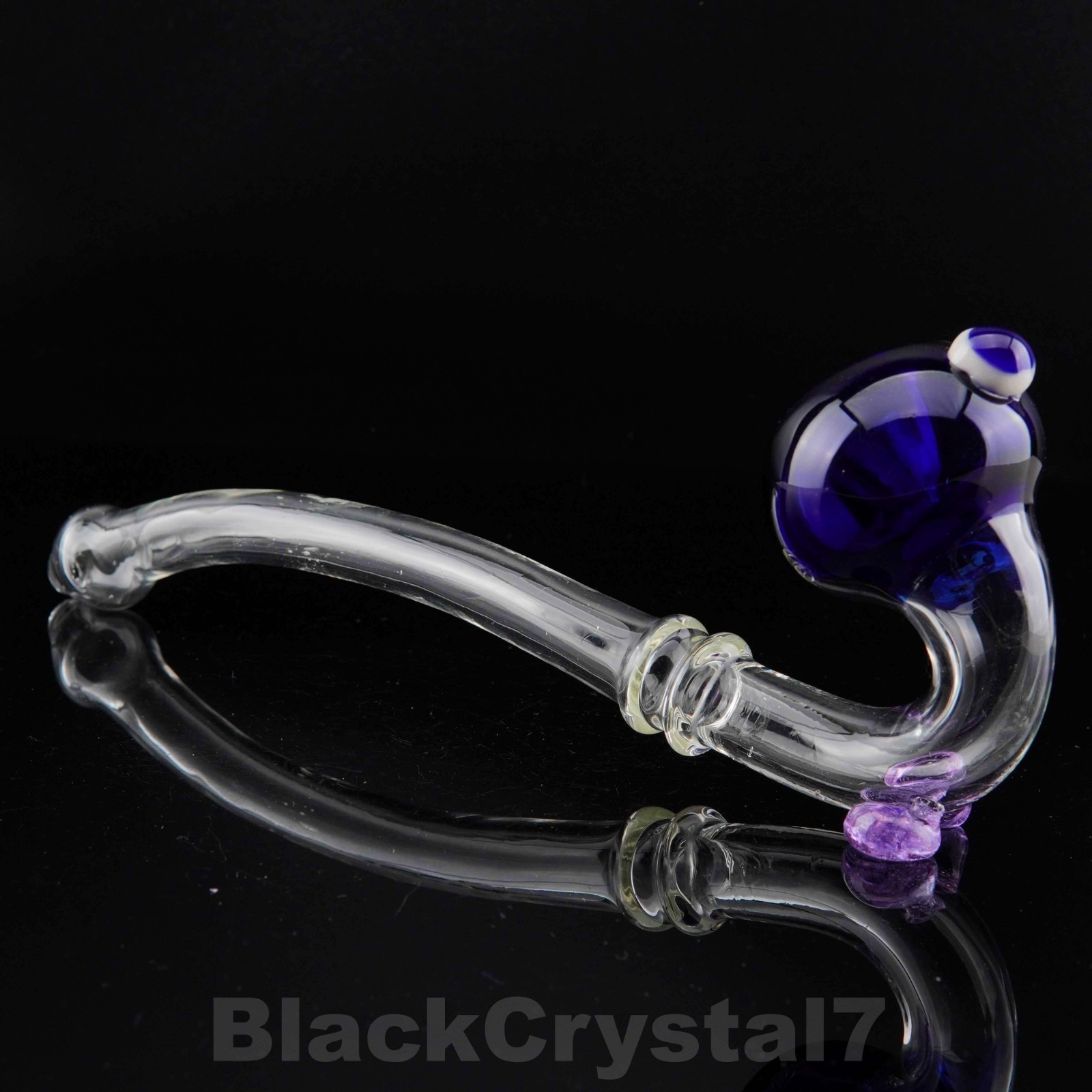 12″ Handmade Blue Brilliant Gandalf Sherlock Tobacco Smoking Bowl Glass Pipes