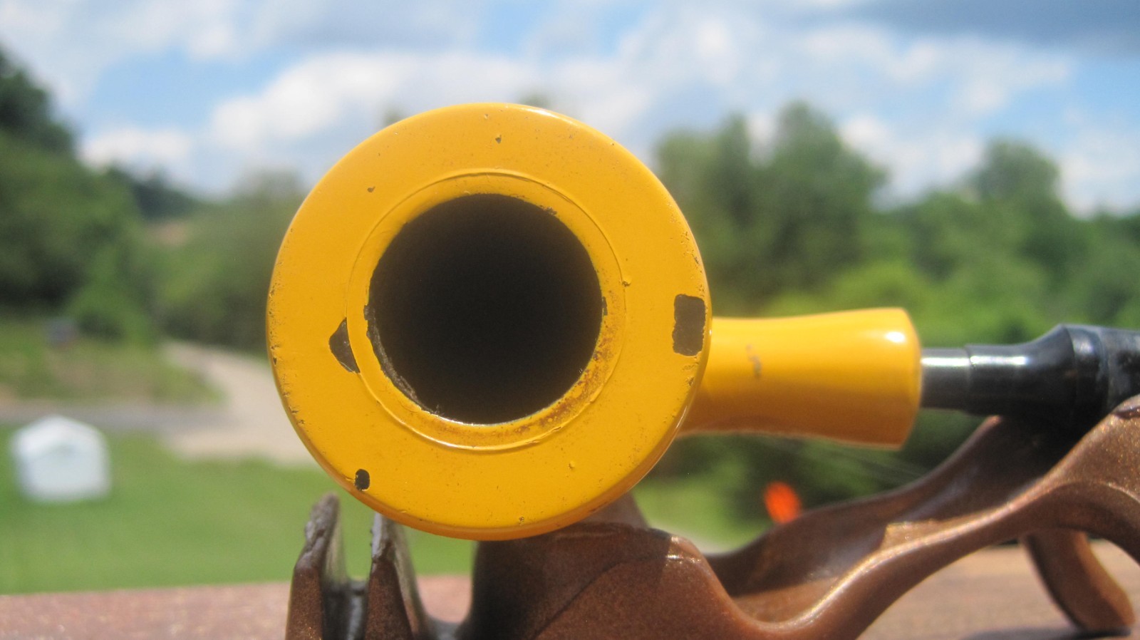 THE SMOKE Yellow Bent Dublin !970’s Smoking Estate Pipe 5.3/4″ L
