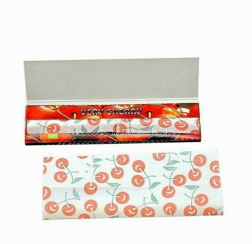 5x Very Cherry Juicy Flavored King Size Slim Rolling Papers by Hornet 32Lvs USA