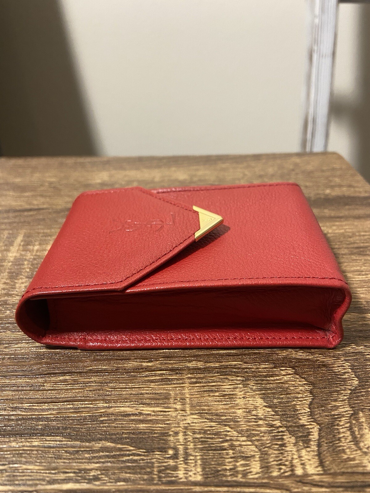 Yves Saint Laurent Red Leather Cigarette Case Accessory Pouch, Good Condition