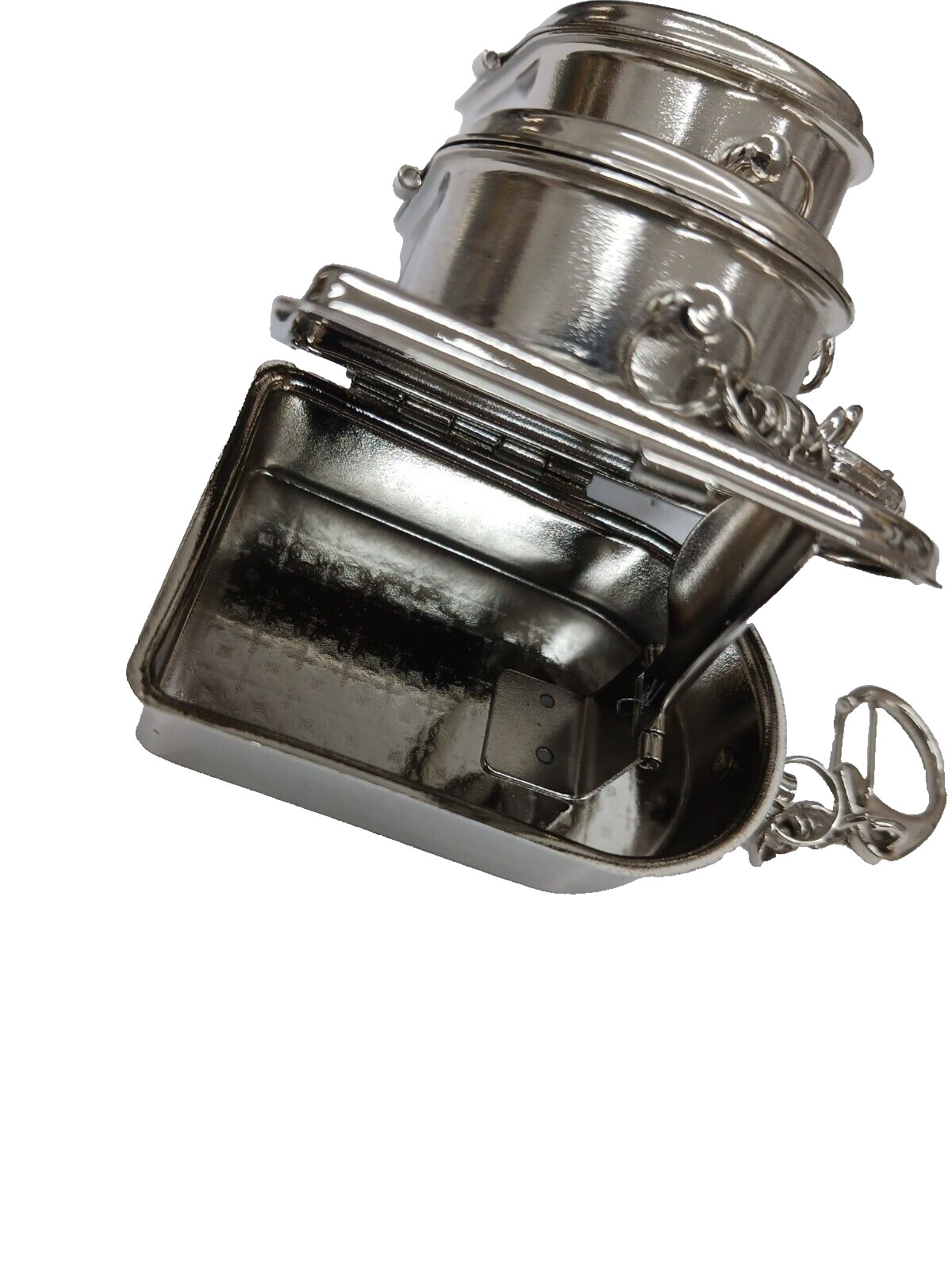 One piece portable metal mini cigarette ashtray with keychain multi images 70007
