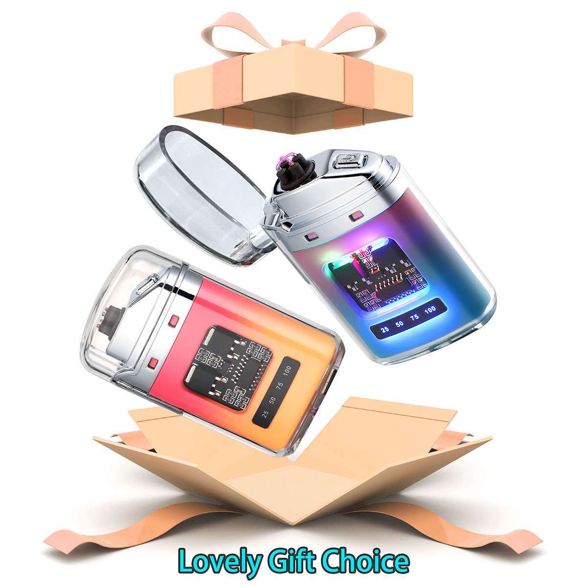 Dual Arc Electric Plasma Cigarette Lighter Rechargeable USB Flameless Windproof