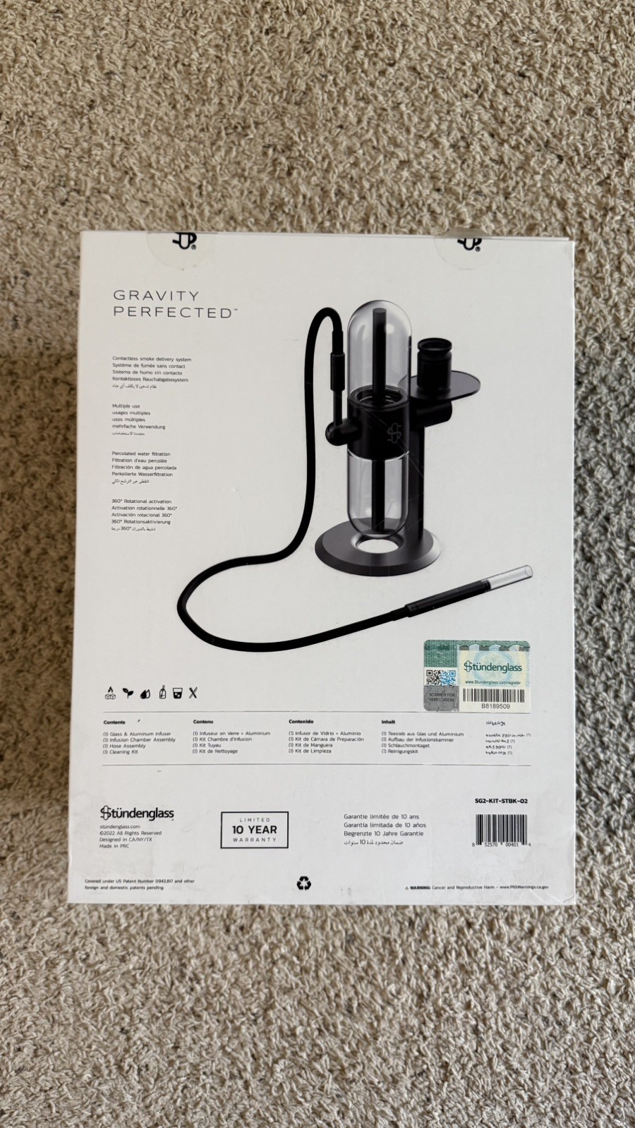 Stündenglass Gravity Infuser /open box/never used (Bong,Gravity Bong, Hookah)