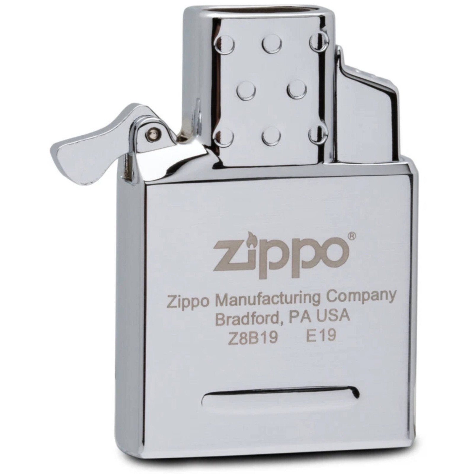 Zippo Windproof Lighter Insert Double Torch Butane Metallic Silver Finish 65851