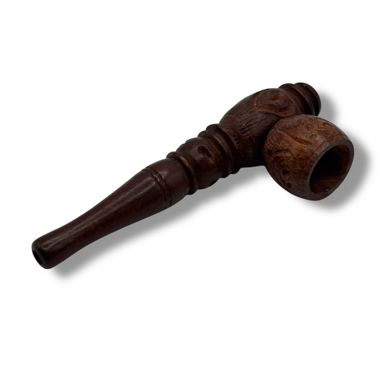 5” Tobacco Wood Smoking Hand Pipes Bowl Carved Wooden Pipes Rosewood Pipe