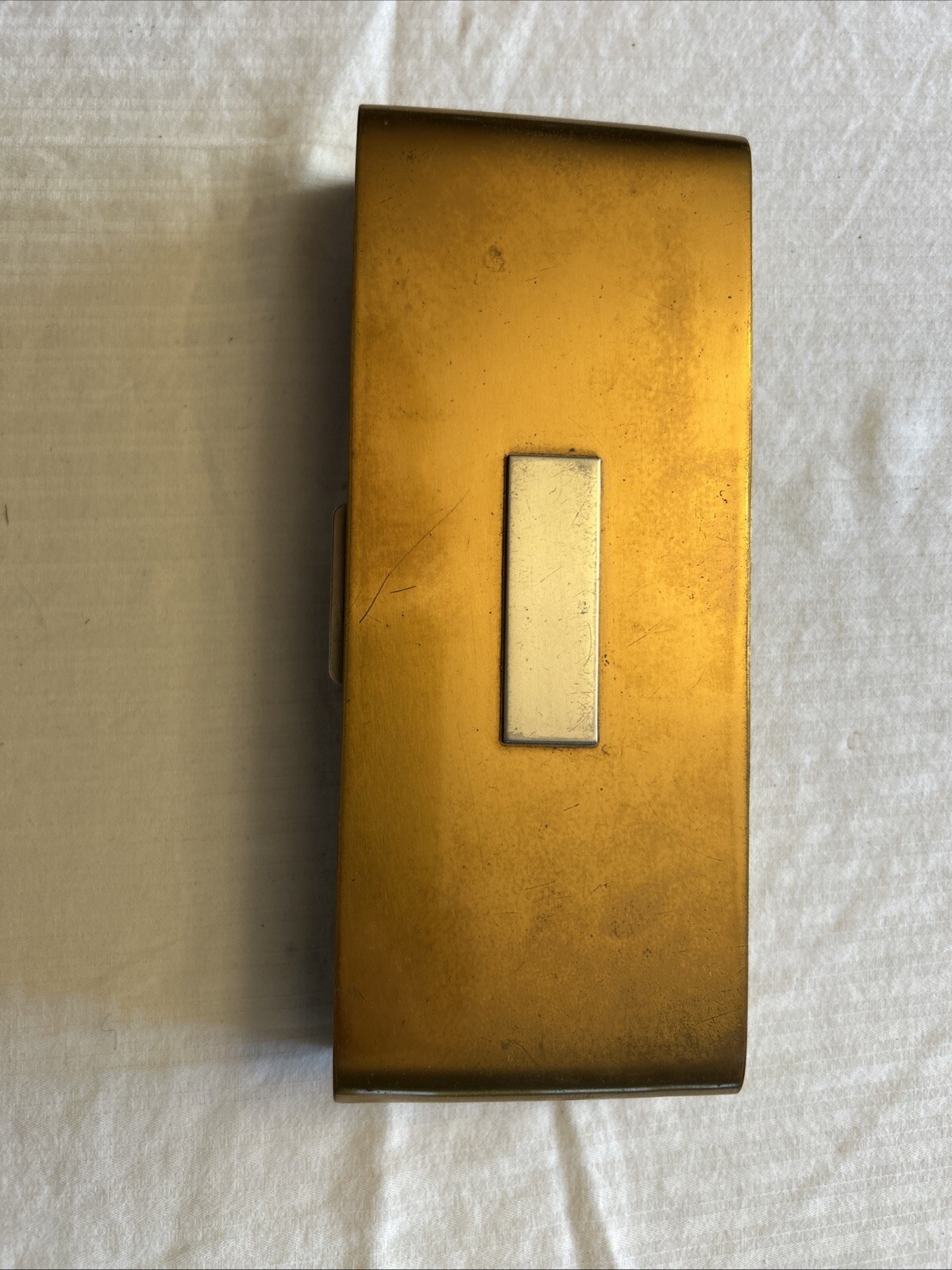 Vintage Silver Crest Bronze Cigarette Box 518-36 Free Shipping