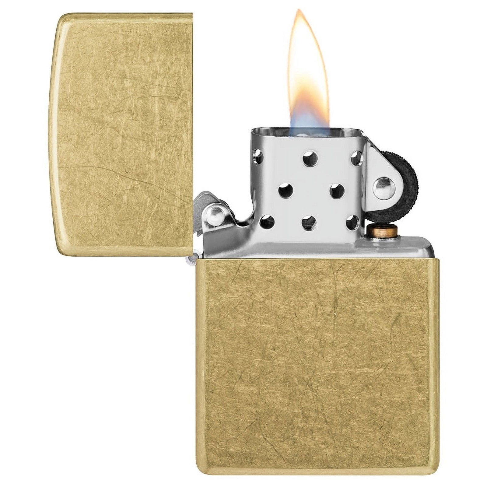 Zippo Windproof Brass Lighter With Street Brass Finish, 48267, New In Box