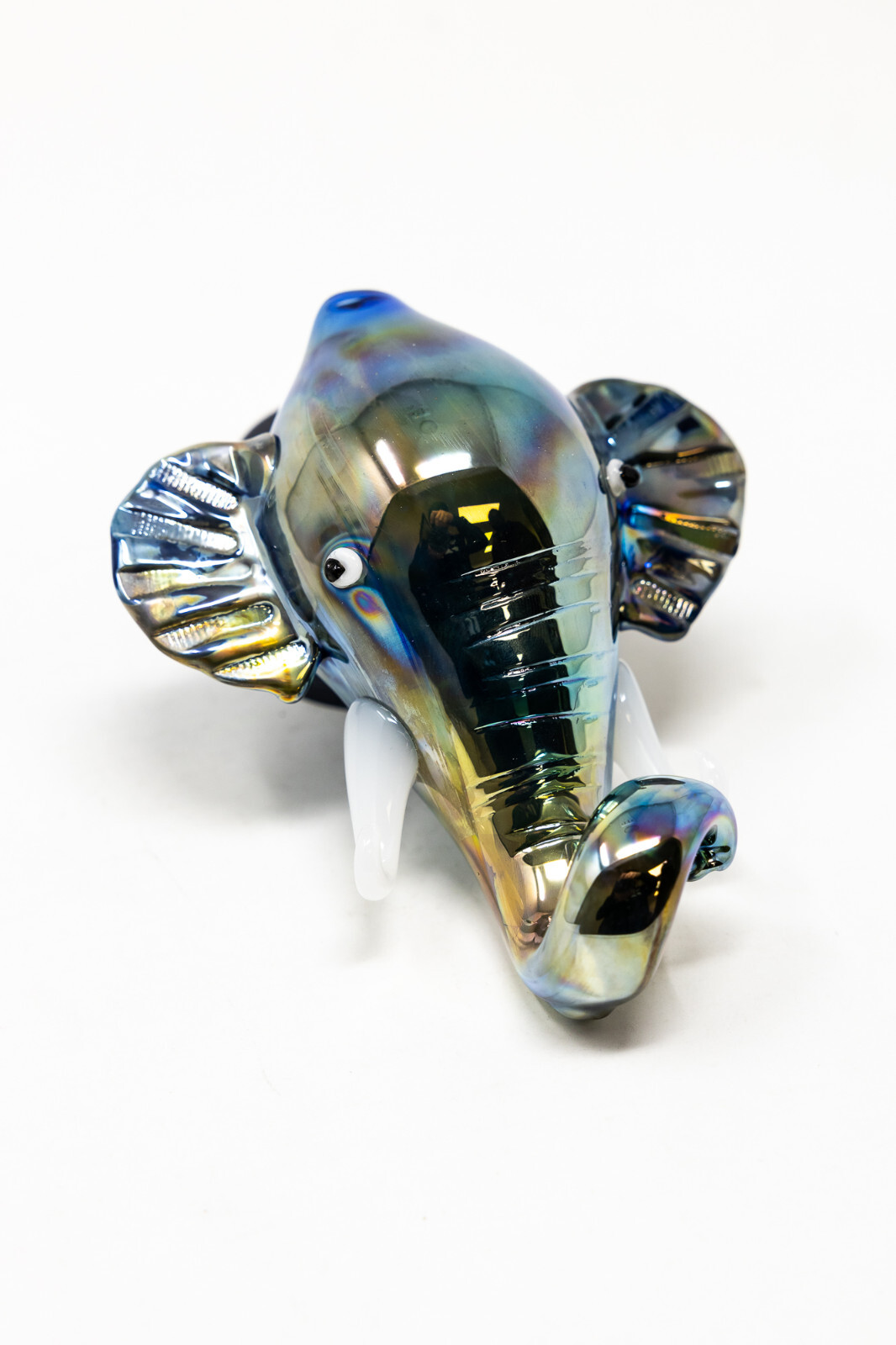 4.5″ Collectible Elephant Head w/ Trunks TOBACCO Glass Hand Smoking Pipe