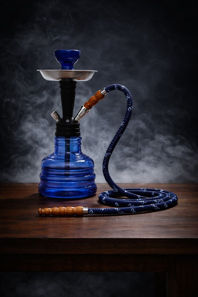 MYA PIA HOOKAH 1 HOSE | 10.5” | BLACK / BLUE | 1CT – FREE SHIPPING
