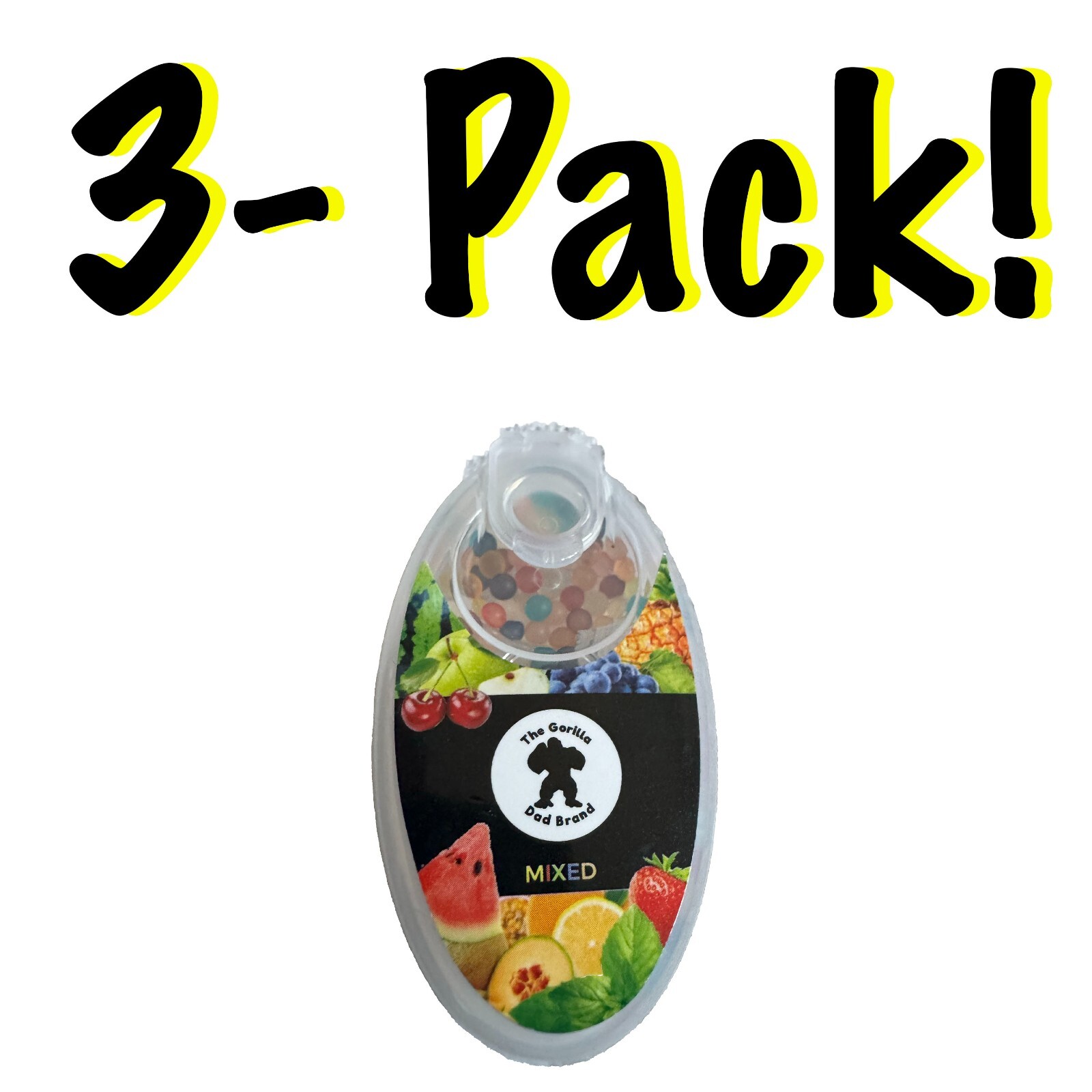 300 count Mixed Flavors burst beads (3 – pack)