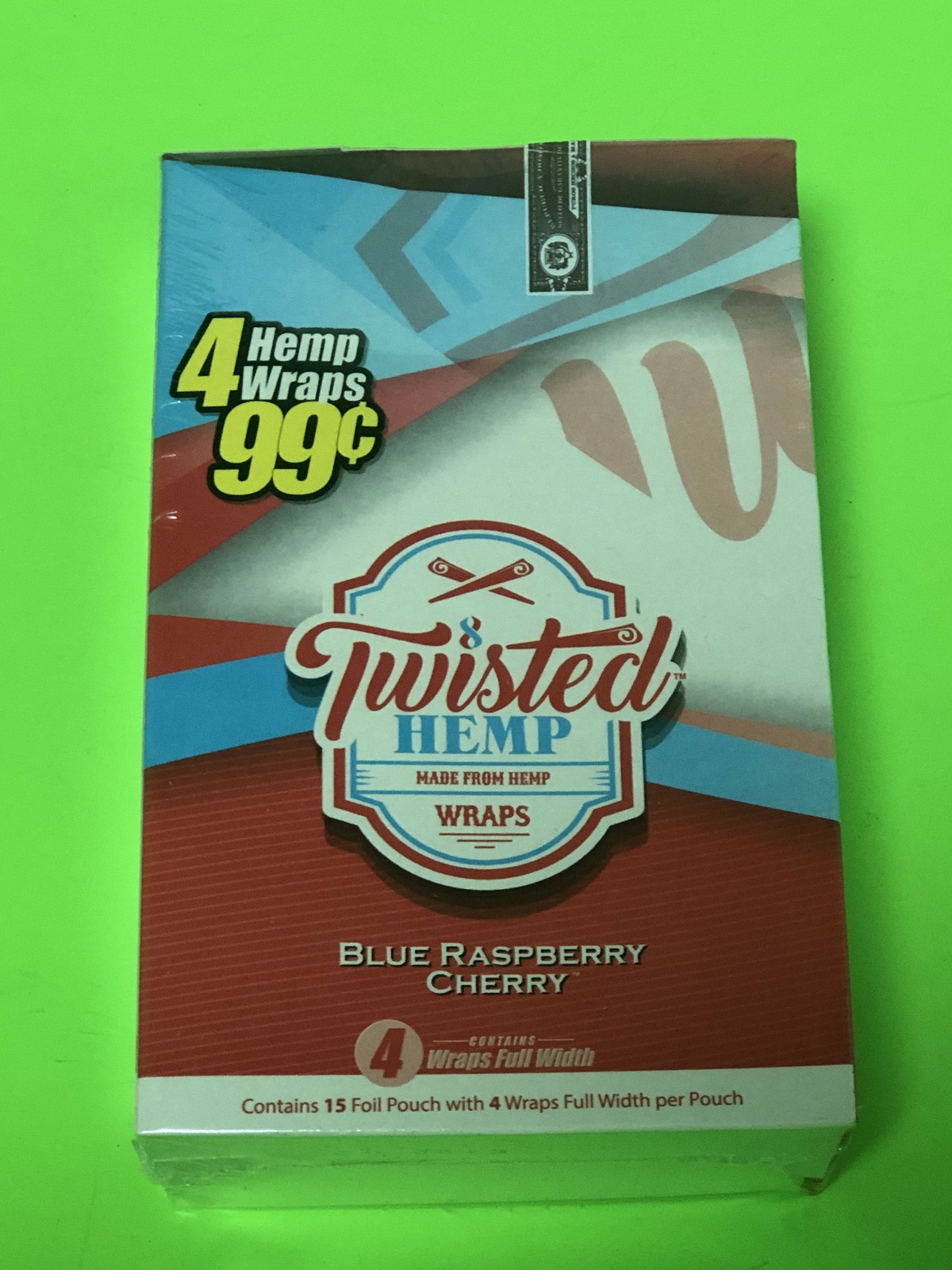 FREE GIFTS🎁Blue Raspberry Cherry🍒60 High Quality Twisted Hemp🍁Rolling Papers♨