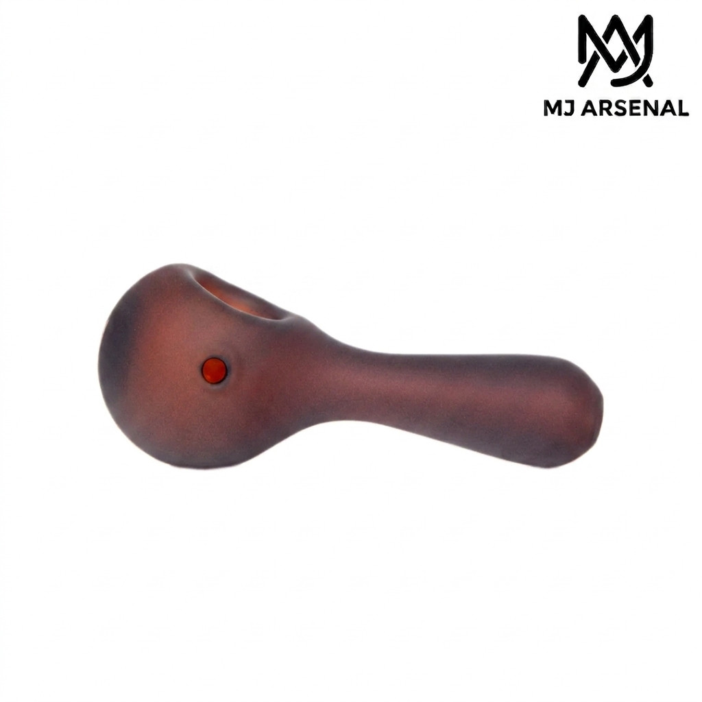 MJ Arsenal Sandblasted Pioneer Frosted Borosilicate Double Glass Spoon Hand Pipe