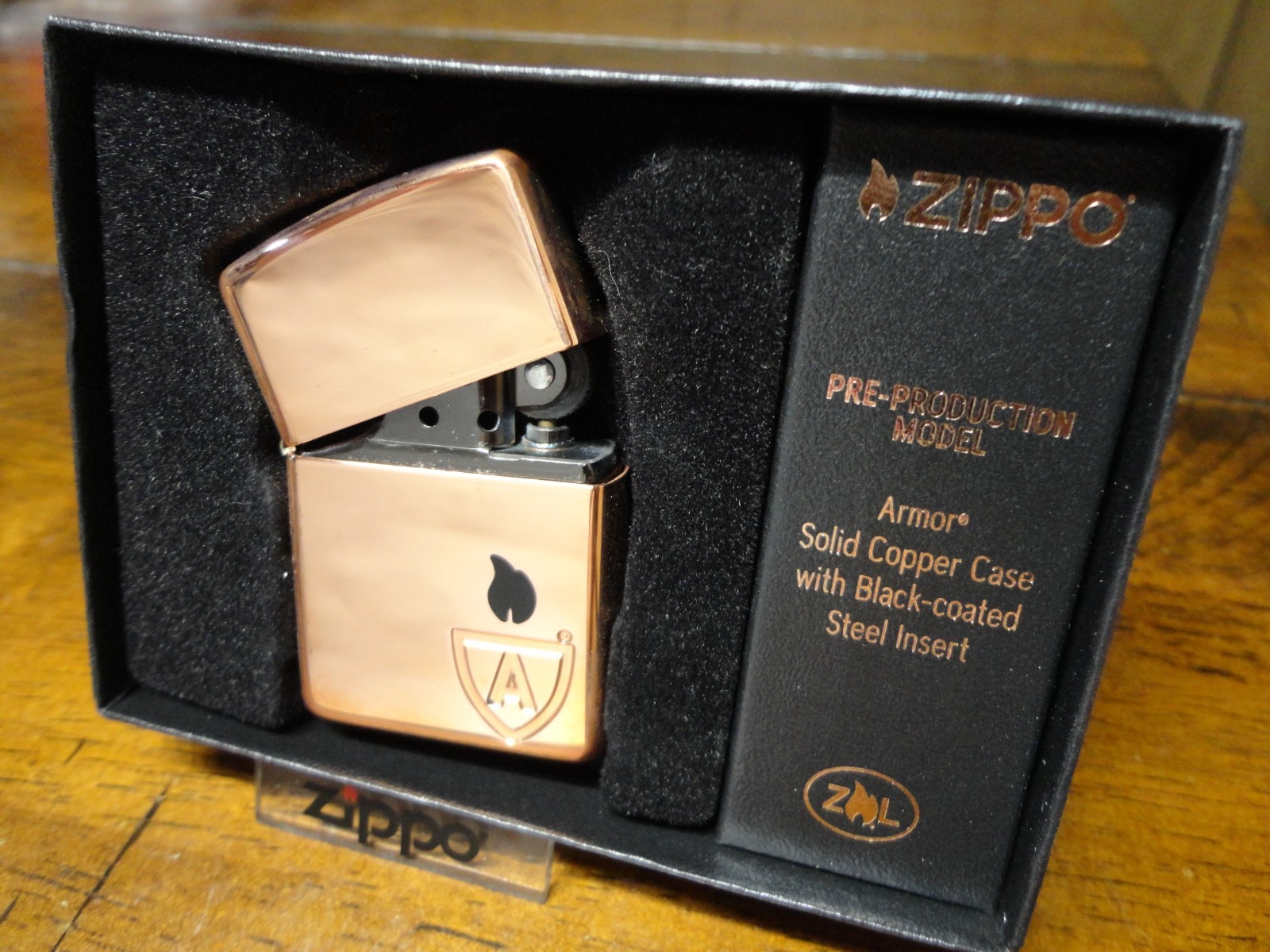 SOLID COPPER ARMOR ZIPPO LIGHTER MINT IN BOX LIMITED LAST WE HAVE LEFT!