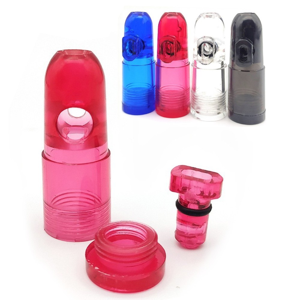 2Pcs Plastic Spice Bottle For Snuff Boxes Dispenser Storage Box Mixed Color Gift