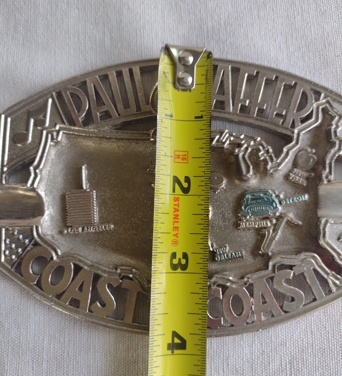 Vintage Paul Shaffer 1989 Coast to Coast Solo Album Promotional Metal Ashtray