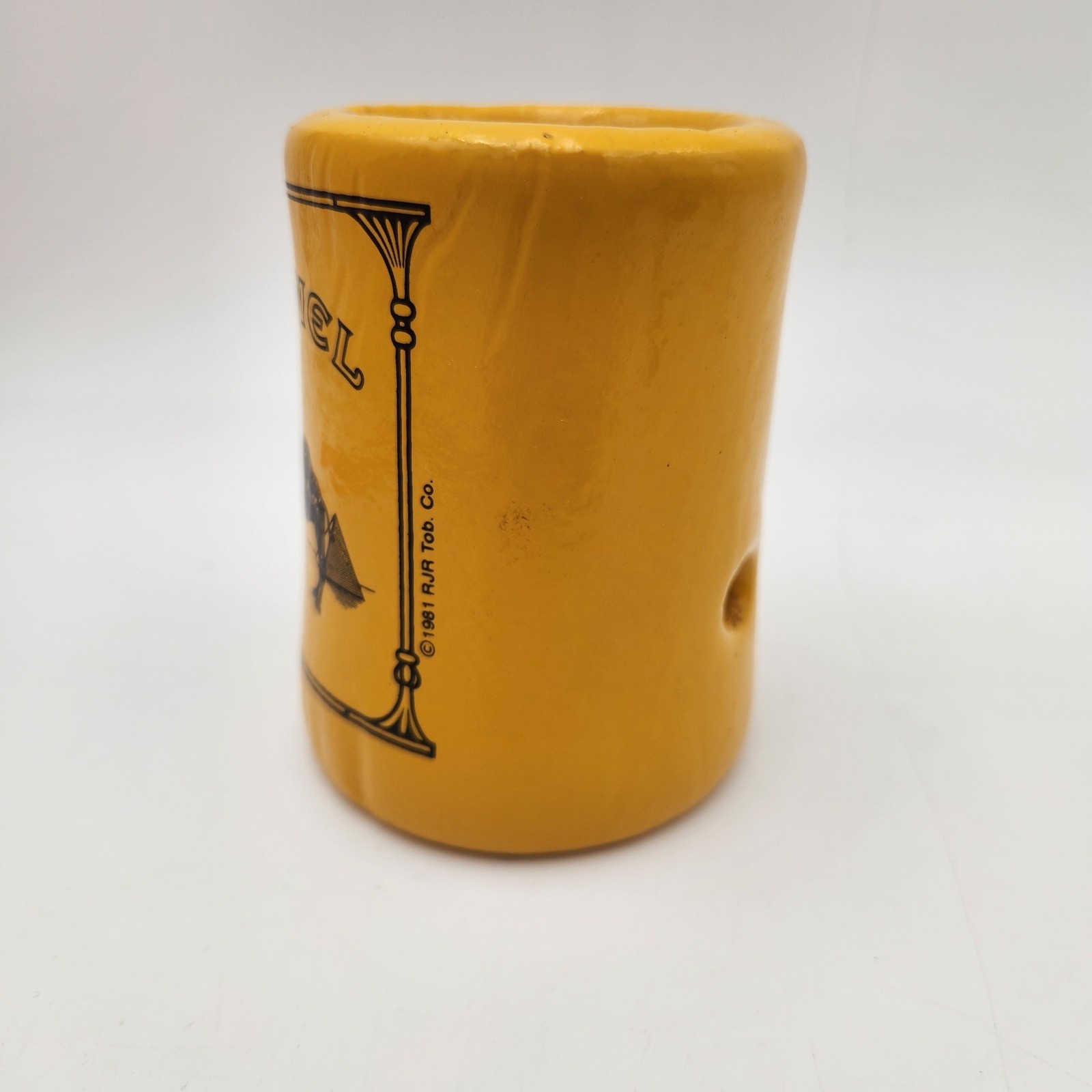 Vintage 1981 Camel Cigarettes Yellow Foam Can Holder Koozie Joe Camel RJR 1979