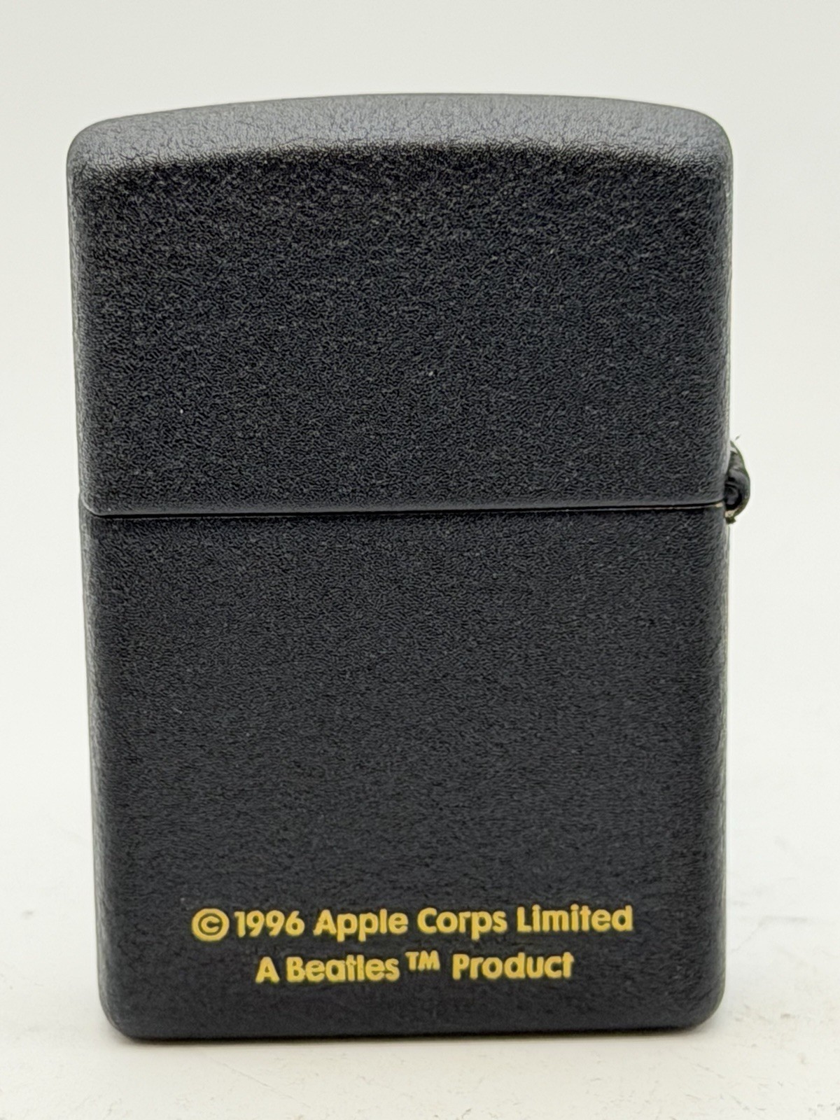1997 Beatles Gold Emblem Black Crackle Zippo Lighter W/ Casual Men’s Watch Mint