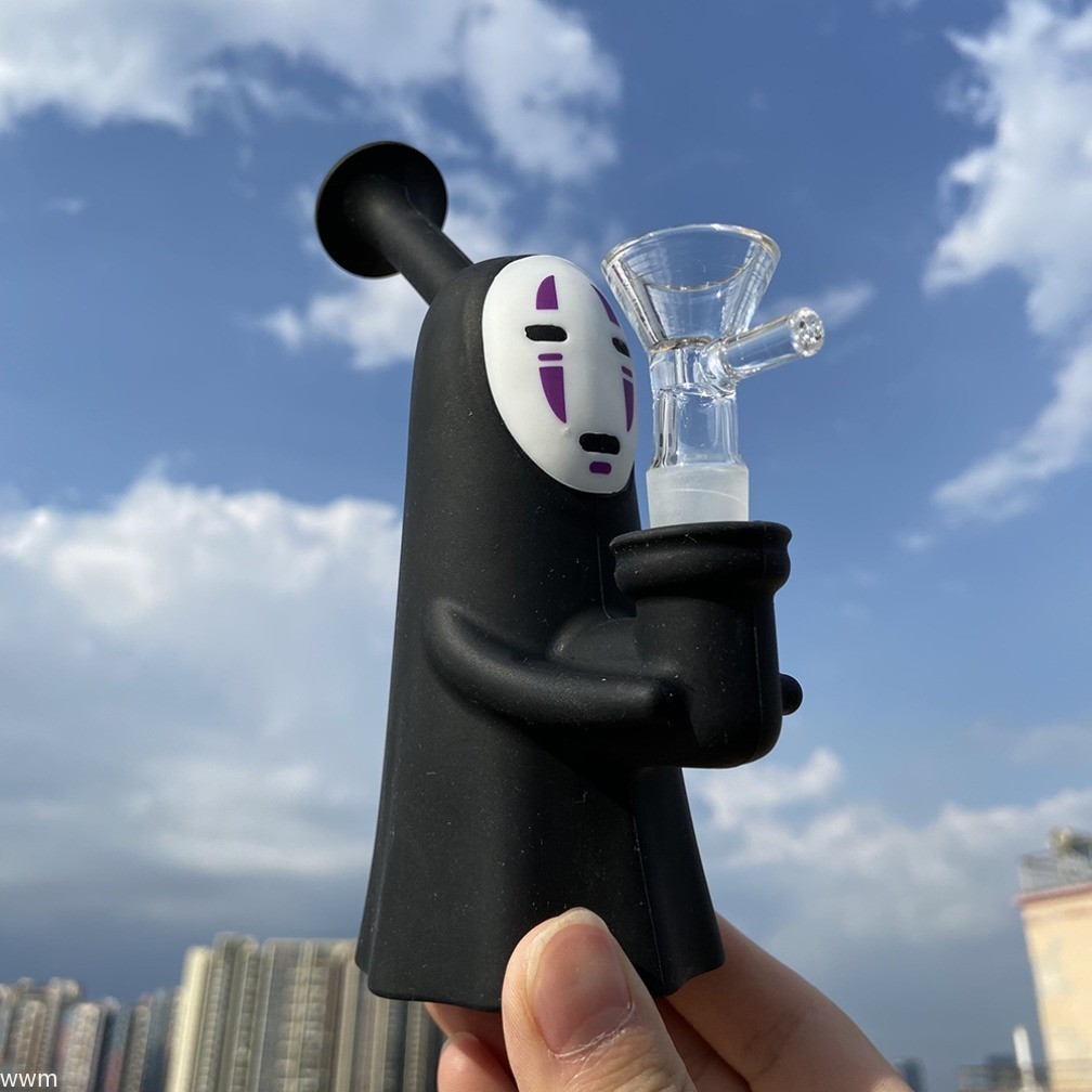 6.2 Inch Faceless Man Silicone Hookah Water Pipe Smoking Bong Pipe+14mm Bowl