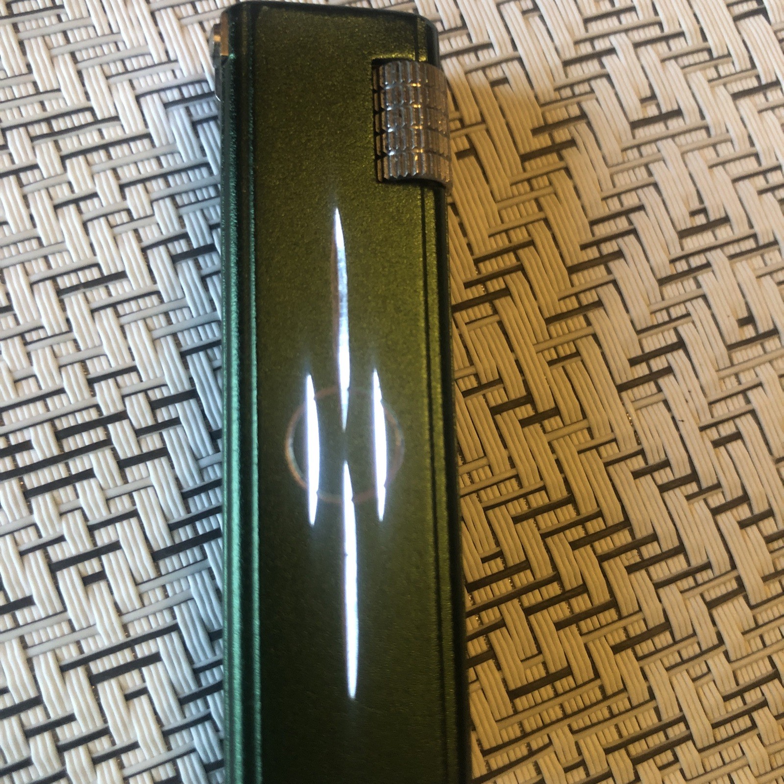 Vintage Green Japanese Four Star Refillable Butane Lighter …Needs Butane