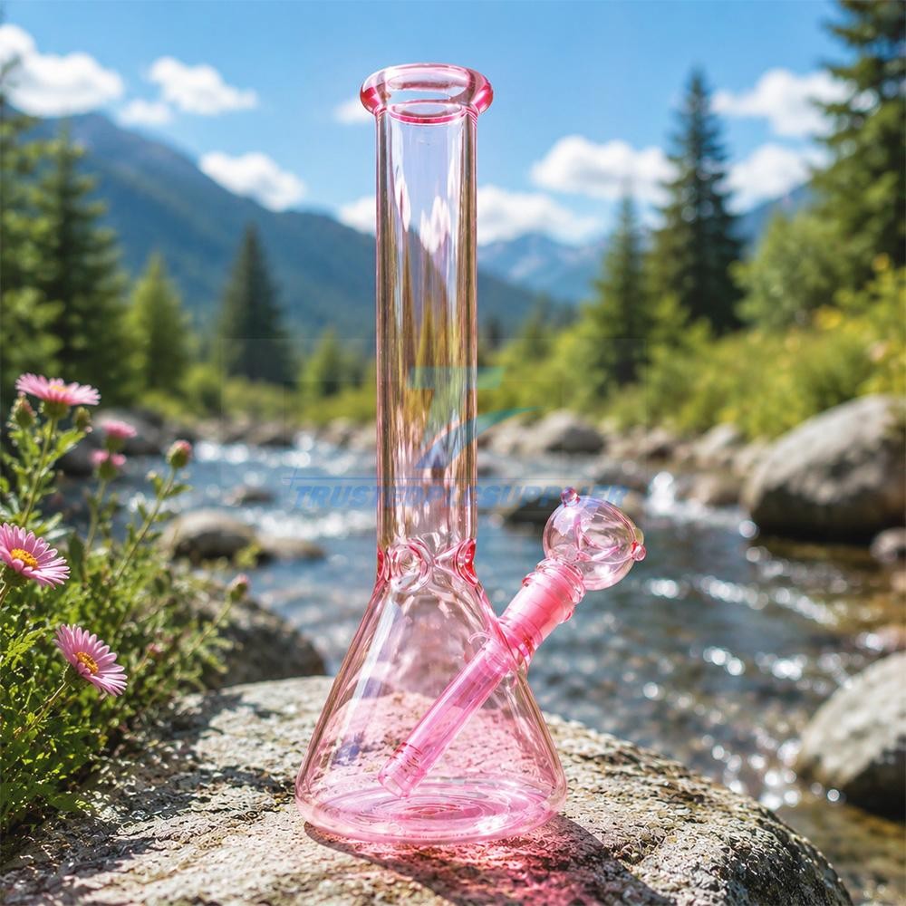 11″ Pink Glass Bong Premium Quality Water Pipe Hookah Bong 14mm Bowl USA
