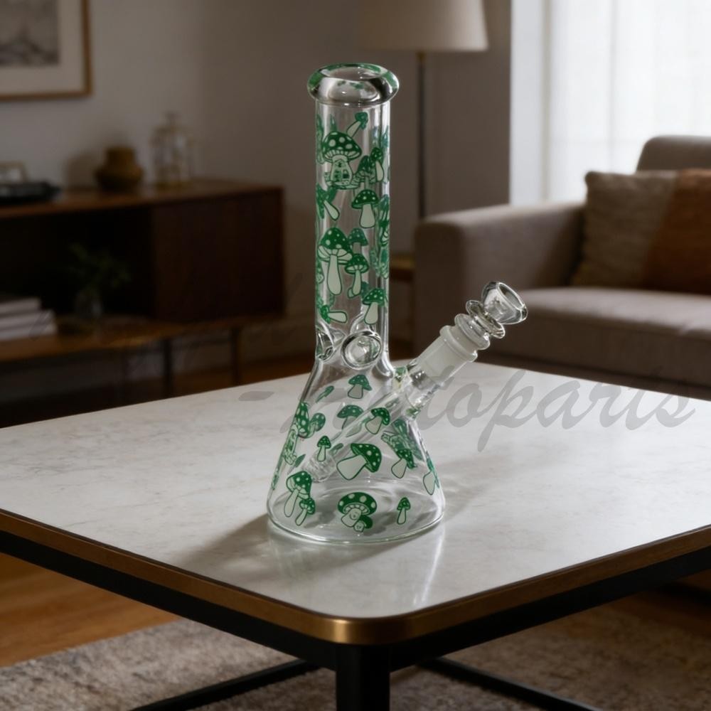 10″ Glass Bong Smoking Hookah Water Pipe Heavy Tobacco Beaker With 14mm Bowl US
