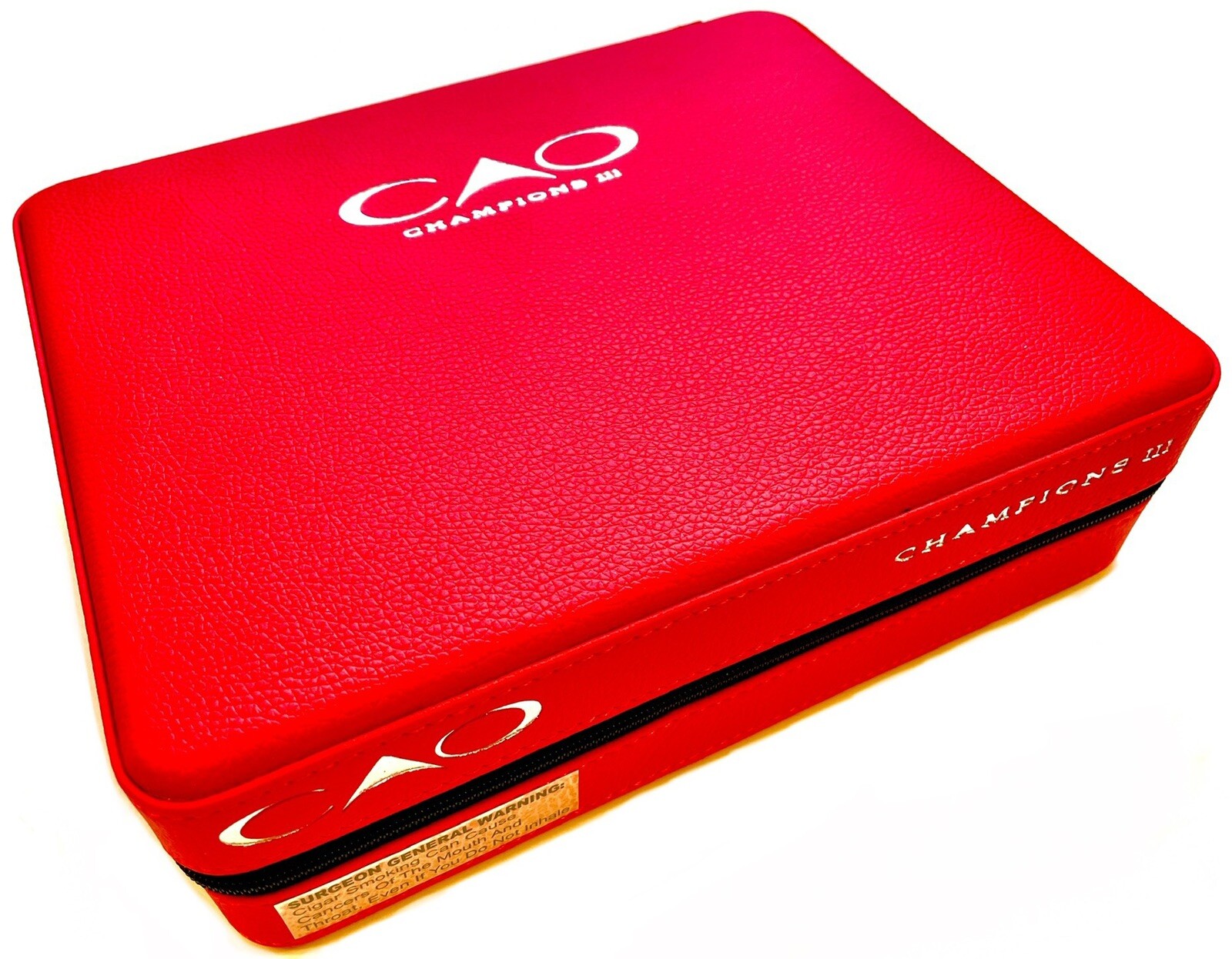 CAO Red Cigars Faux Leather Travel Case, Holds 10+ Cigars