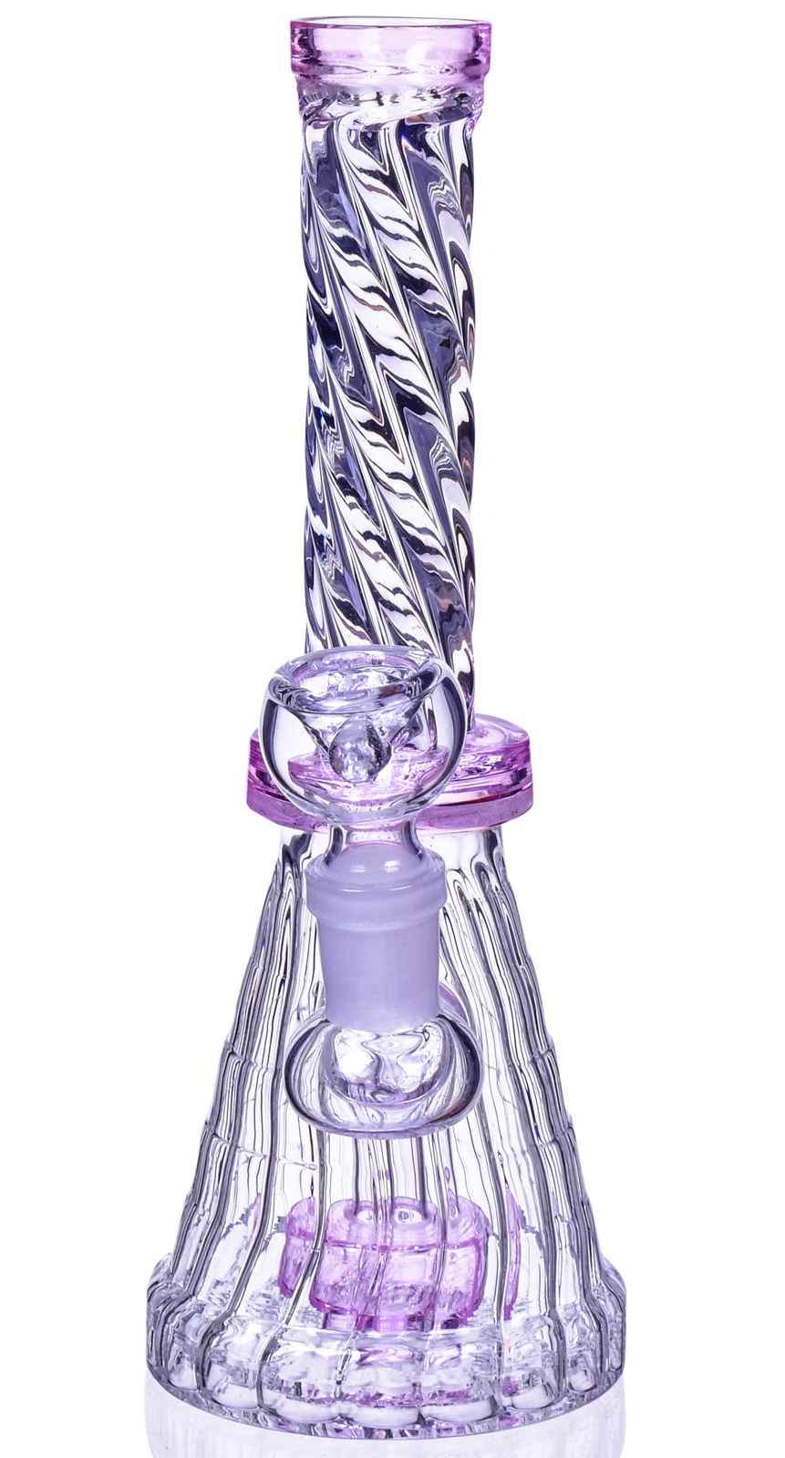 8″ SPIRAL Design MATRIX Perc Beaker GIRLY BONG CYCLONE Glass Water Pipe *USA*