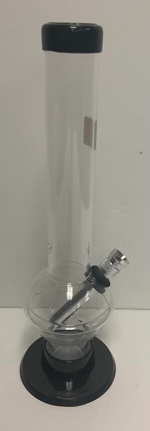 8″ ACRYLIC PLASTIC RING ON BUBBLE WATER PIPE THUMB CARB CLEAR 1″M