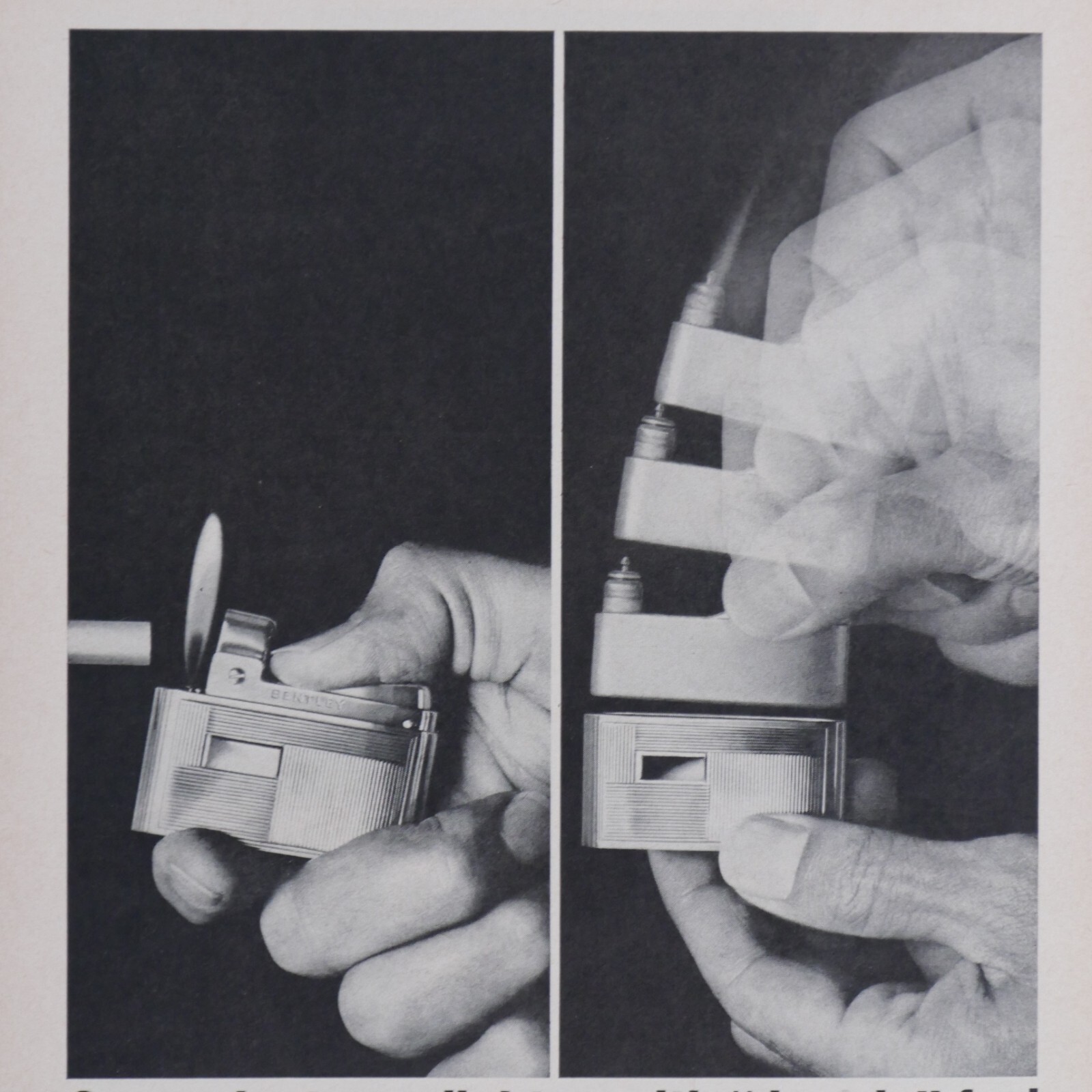 1961 Bentley Butane Lighter Vintage Drop In Fuel Tank Original Print Ad 8.5 x 11