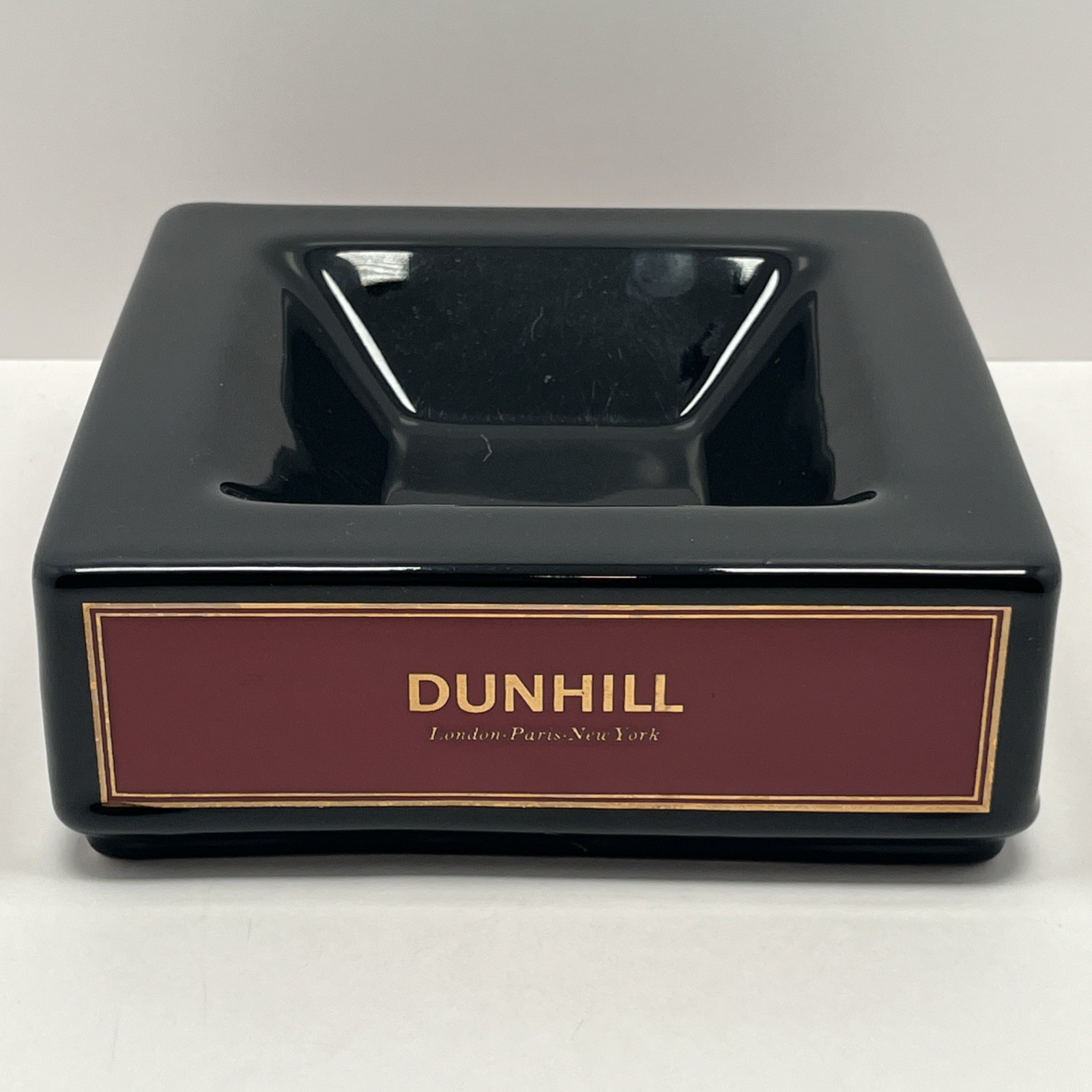 Vintage Wade Dunhill Ashtray Large Cigar Cigarette London Paris New York 7″x 7”