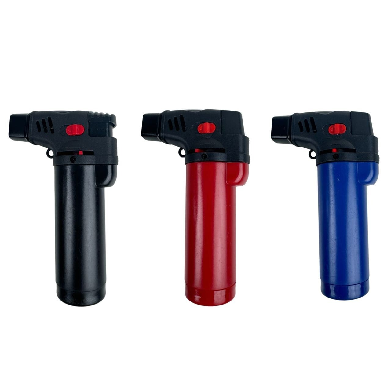 3 Pack Jumbo 4″ Double Jet Flame Torch Gun Lighter Refillable Lockable Windproof