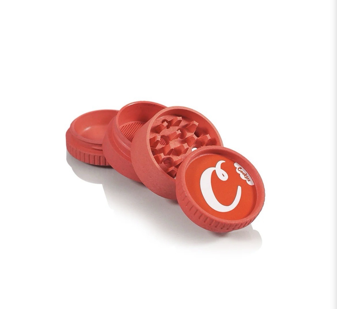 Cookies X Santa Cruz Hemp 4 Piece Grinder Eco Friendly (Red)