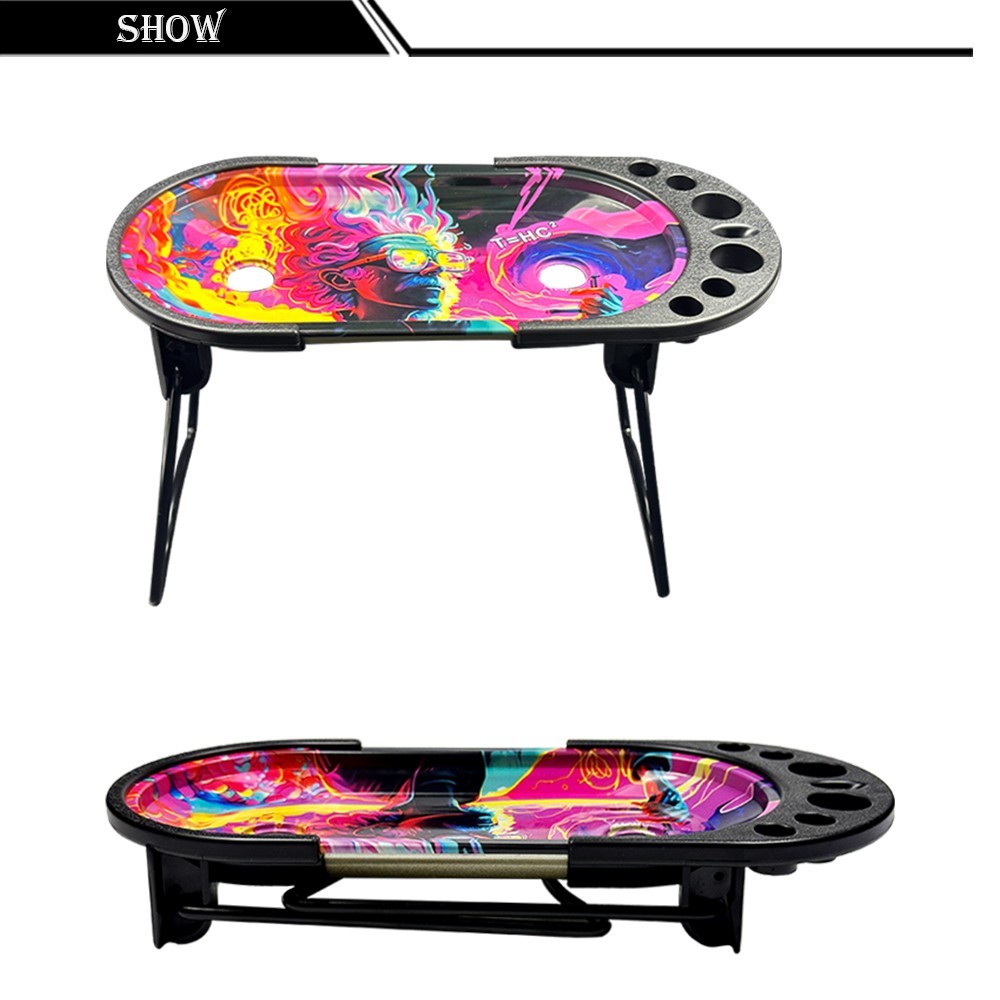 Foldable Rolling Tray W/ Cone Loader for King or 1-1/4 Size Pre Rolled- Gorilla